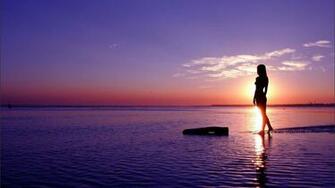 Wallpaper Ocean Scenes With Girl