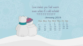 January HD Calendar Wallpaper