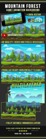 Mountain Forest Game Background Side Scrolling Games