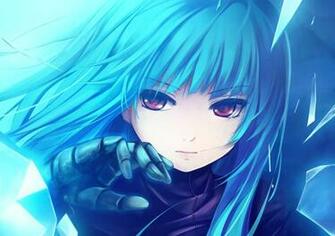 Cool Blue Anime Girl