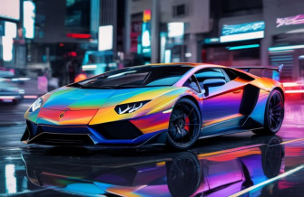 Rainbow Lamborghini Wallpaper