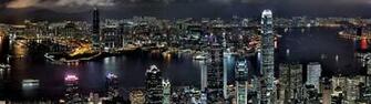 Dual Monitor Screen Ville City Wallpaper Background
