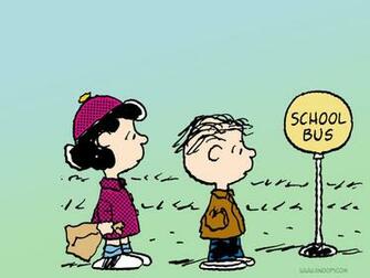 School Bus Linus And Lucy Peanuts Wallpaper