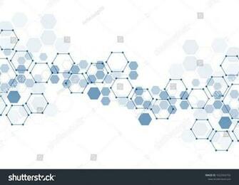 Abstract Hexagonal Molecular Structures In Technology Background
