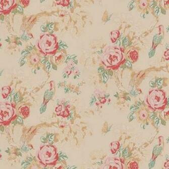 Floral Wallpaper Vintage Pink