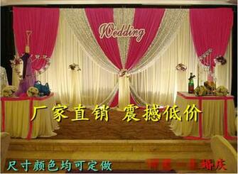 Wall Covering With Swag Background Curtains Silver Sequin Jpg