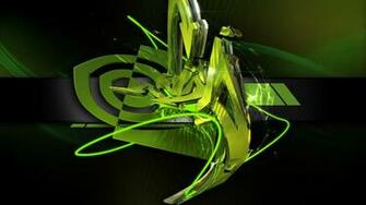 Nvidia Graffiti Green Black Lines Wallpaper Background