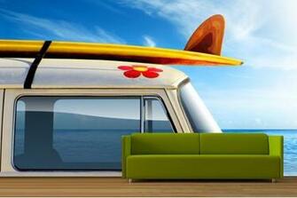Campervan Beach Wallpaper