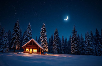 Winter Night Scenes Wallpaper