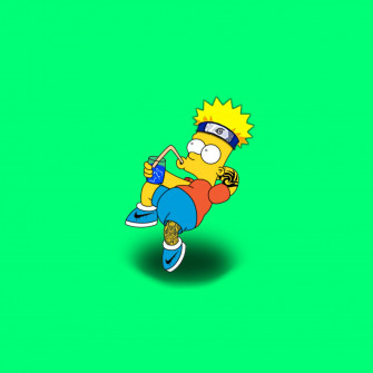 Nike Cartoon Drinking Bart Simpson Wallpaper
