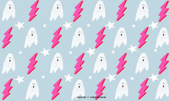Preppy Halloween Wallpaper Ideas Hot Pink Lightning Blue