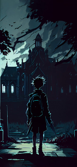 Boy House Anime Dark Aesthetic Wallpaper