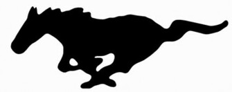 Ford Mustang Logo Vector Outline