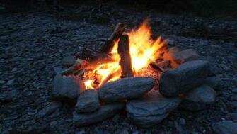 Camp Fire Glow Wood Camping Light G Wallpaper