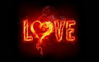 Heart On Fire HD Wallpaper