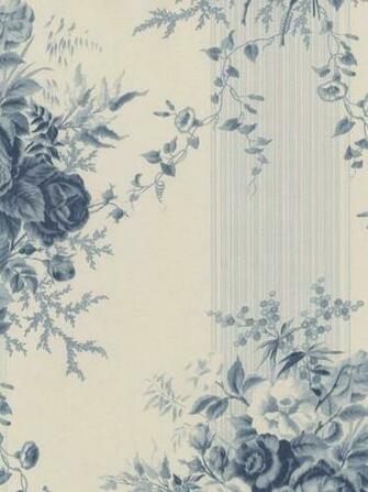 Blue Morgan Toile Wallpaper Interiorplace