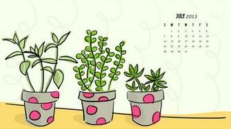 July Succulent Calendar Wallpaper By Sarah Hearts