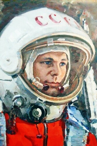 Yuri Gagarin Cosmonaut Ussr Spacesuit Wallpaper Background iPhone