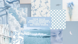Baby Blue Collage Wallpaper