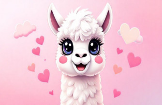 Kawaii Llama Wallpaper