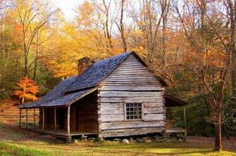 Olde Cabin In The Woods Wallpaper