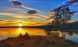 Fondo Escritorio Paisaje Amanecer En El Lago