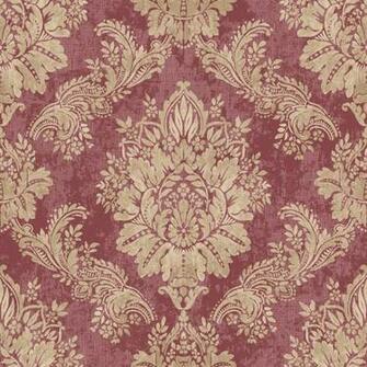 Rasch Bloomsbury Damask Pattern Floral Motif Metallic Wallpaper