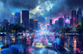 City Rain Wallpaper