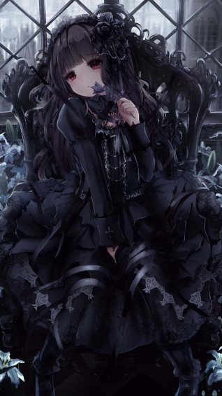 Gothic Anime iPhone Screen Theme Wallpaper