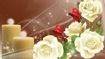 Yellow Candles Roses Wallpaper