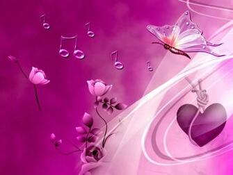 Butterflies Wallpaper HD Pink Heart And