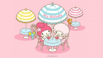 Cute Retro My Melody Pink Cafe Wallpaper Kawaii Hoshi