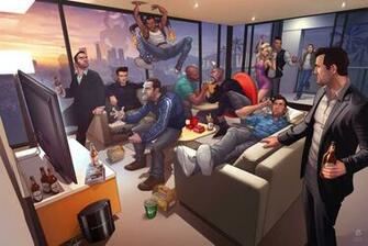 La Saga Grand Theft Auto Jugando A Gta V En Un Impresionante Wallpaper