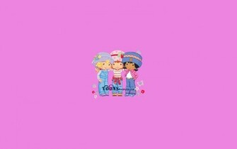 Cartoons Wallpaper Strawberry Shortcake Pink