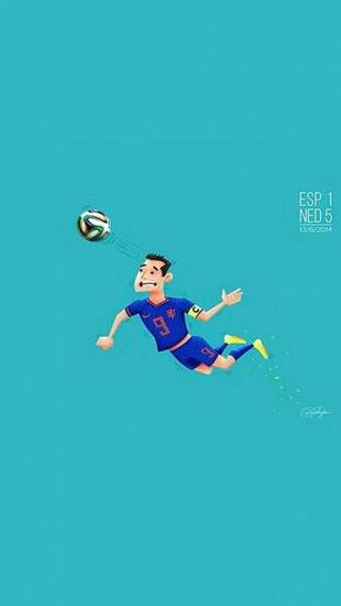 The Flying Dutchman Worldcup Football Cartoon Fanart iPhone