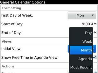Change The Default On Native Blackberry Calendar App