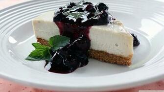 Cheese Cake With Blueberry Sauce 4k HD Desktop Wallpaper For