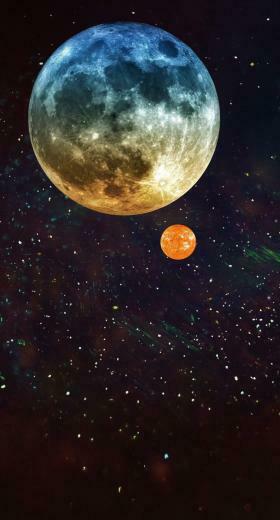 Space Planet Black Wallpaper Sc iPhone7plus