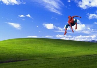 Desktop Wallpaper Super Hero Flying Over Countryside Landscape