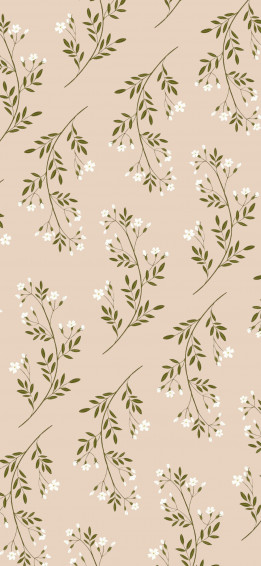 Jasmine Blossoms Beige Wallpaper Flower For iPhone