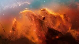 The Red Nebula In Space Jpg