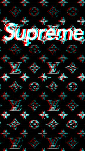 Black Louis Vuitton Supreme Wallpaper Top