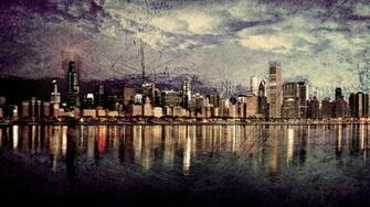 Ice Blue Cityscape Of Lakefront Chicago HDr HD Wallpaper Car Pictures