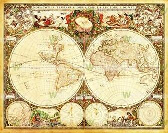 Antique World Map Wall Mural S Art