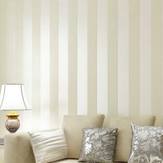 Stripe Circles Wallpaper Cream Beige Brown Wide Band