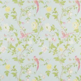 Wallpaper Summer Palace Duck Egg Floral Invt