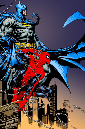 Batman And Spider Man Colour By Rustyoldtown