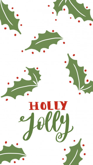 iPhone Wallpaper Quote Holly Jolly Christmas