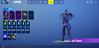 The Ultimate Purple Glow Skull Trooper Og Shadow Wings Wallpaper