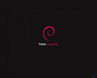 Wallpaper Think Correctly Debian X Desktop